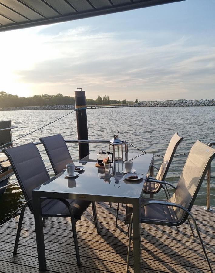 Hotel Hausboot Fjord Baltica Mit Dachterrasse In Barth Zewnętrze zdjęcie
