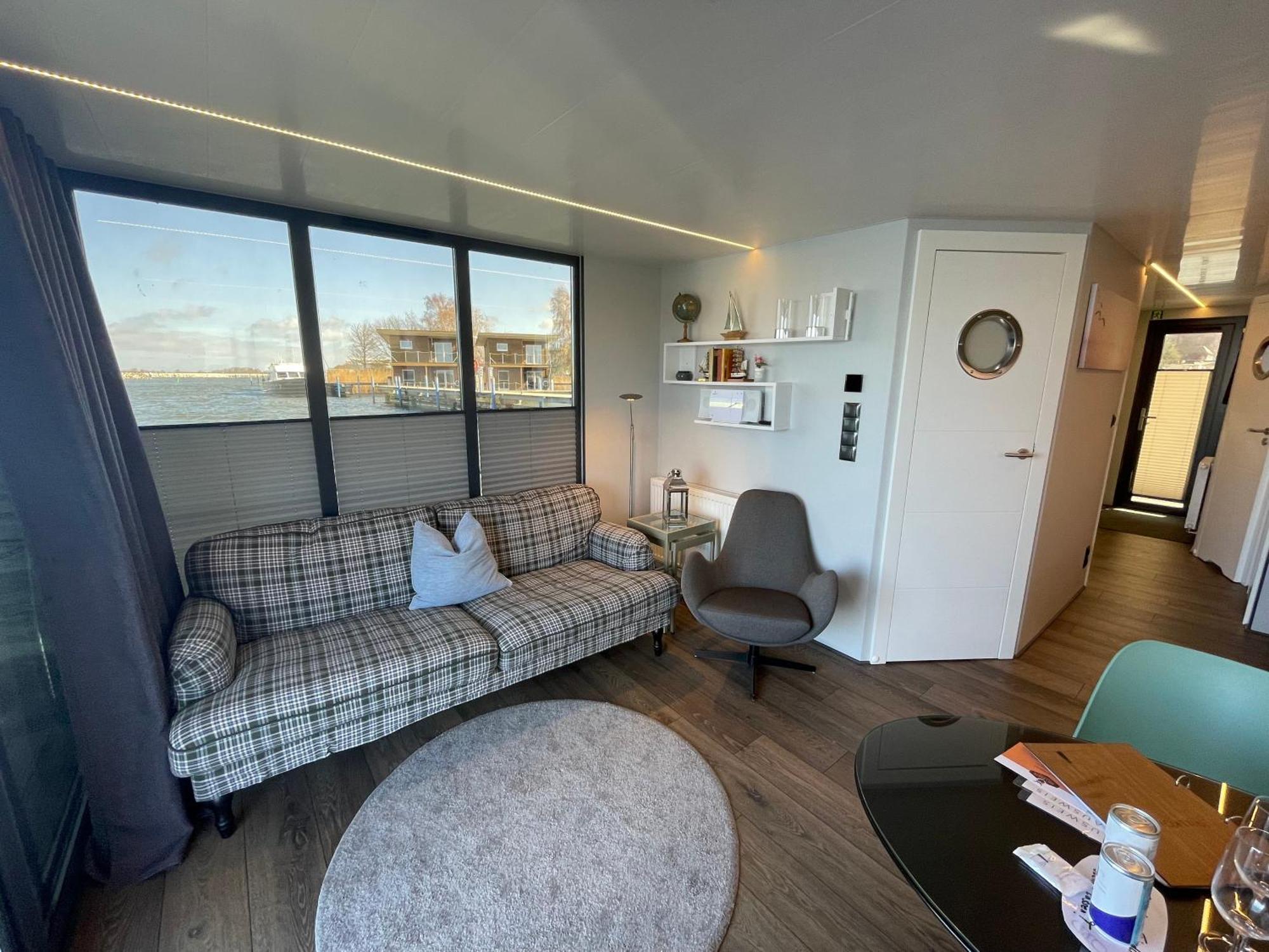 Hotel Hausboot Fjord Baltica Mit Dachterrasse In Barth Zewnętrze zdjęcie